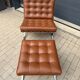 2x brand new original knoll barcelona relax + ottoman, venezia cognac leather