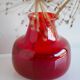 Red glass vase by Erik Höglund for Bodafors, 1960s