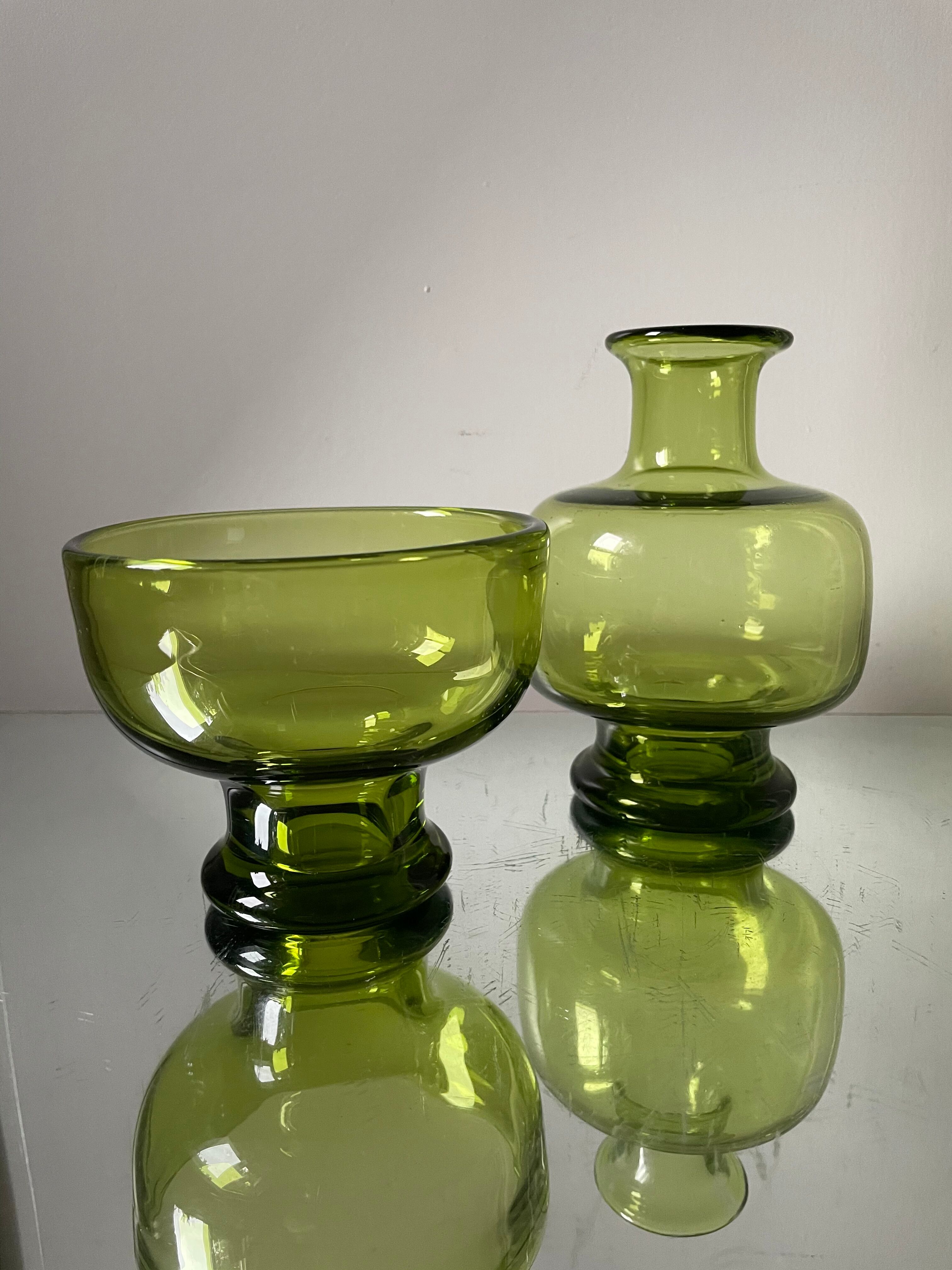 Pair of 1960’s danish glass by Per Lutken