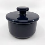 Midnight blue ceramic box/pot/tray • Sicart • Italy • Circa 60-70