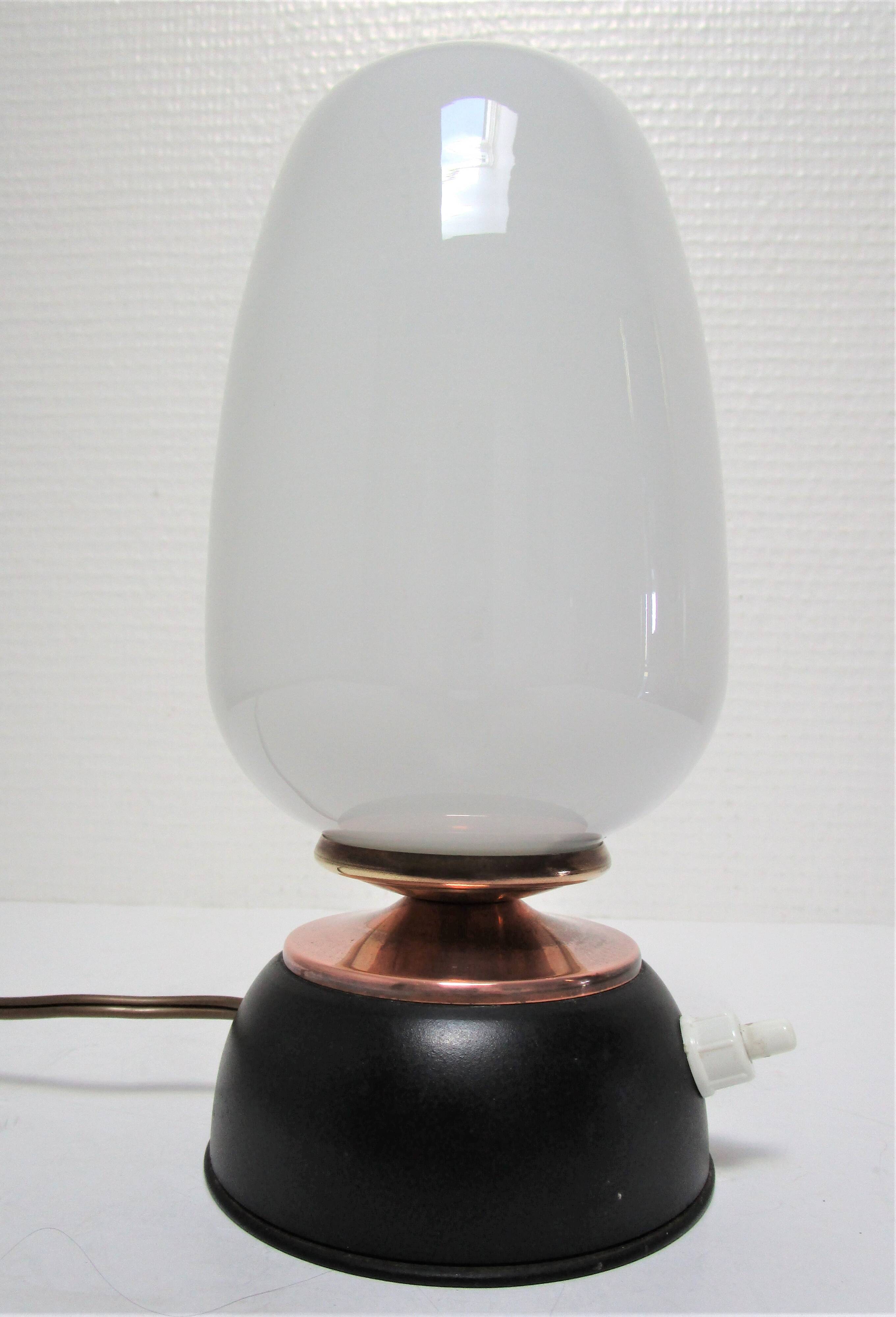 60s design opaline night light lamp