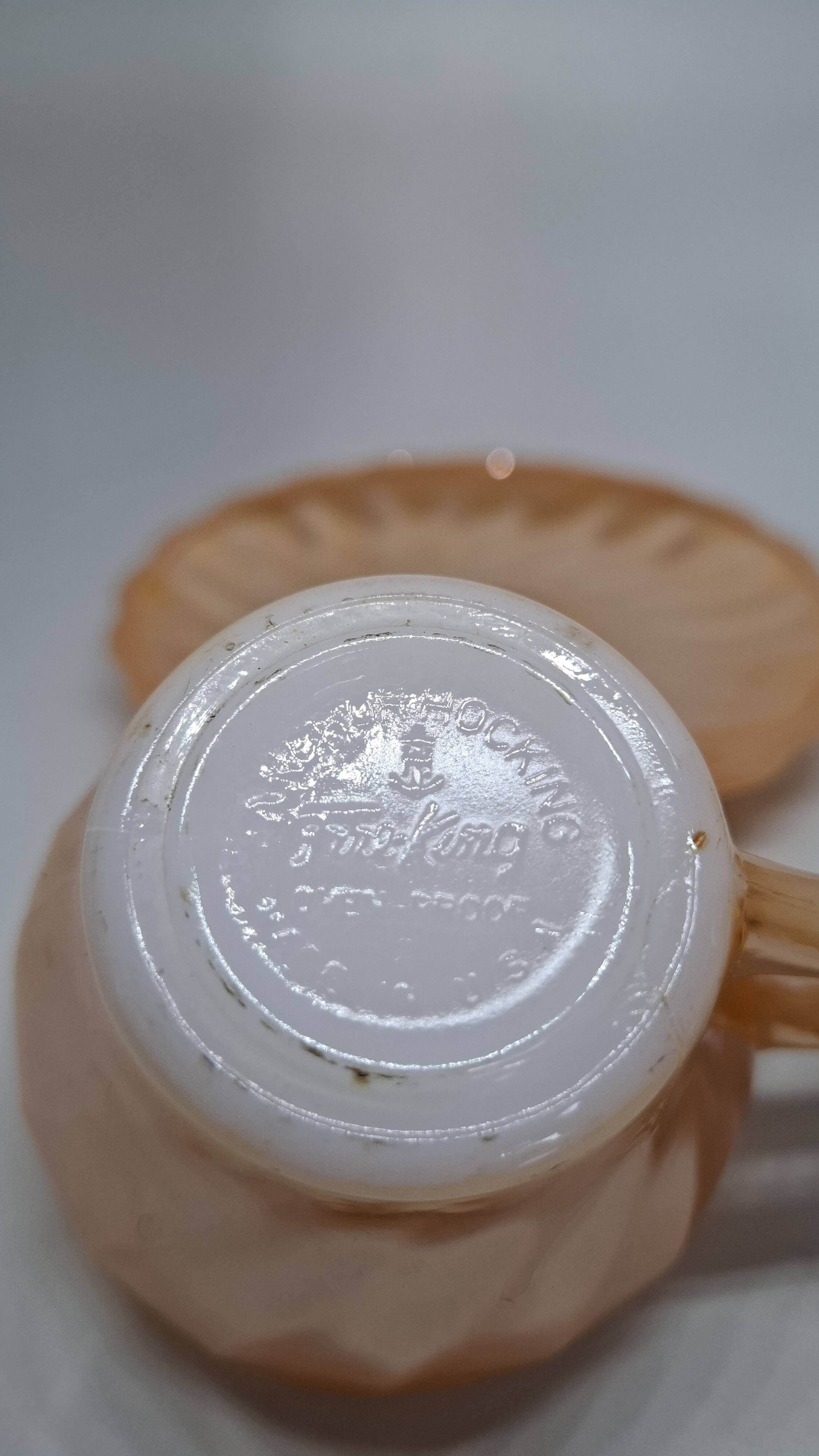 Vintage Fire-King "Swirl" Cup & Saucer Sets – Peach Lustre & Golden Shell