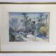Henri Verge Sarrat – Dessin sur aquarelle « Oasis »