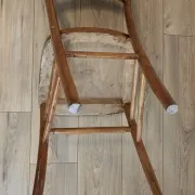 Vintage patina Luterma curved wood bistro chair – Antique