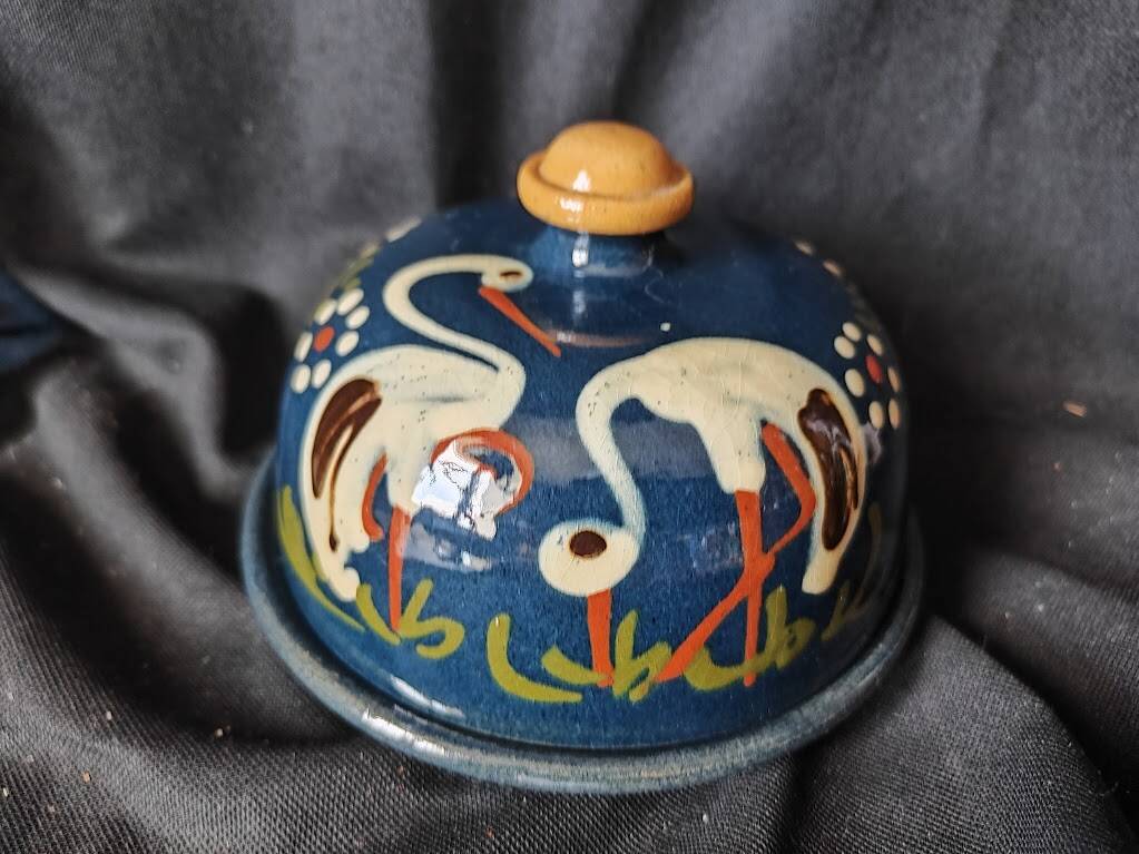 Storks /soufflenheim/ IG friedmann /terracotta /cammenbert butter dish /Als