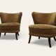 Two Mid Century cocktail chairs