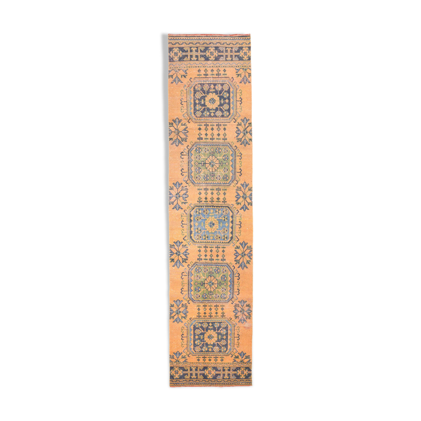 Long hallway turkish runner rug 341x81cm