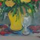 huile sur toile bouquet de fleurs