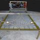 Bed 1 person vintage with metal headboard and footboard and spring metal box spring