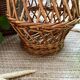 Panier en osier vintage pour fleurs