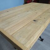 bistro table metal base rustic top