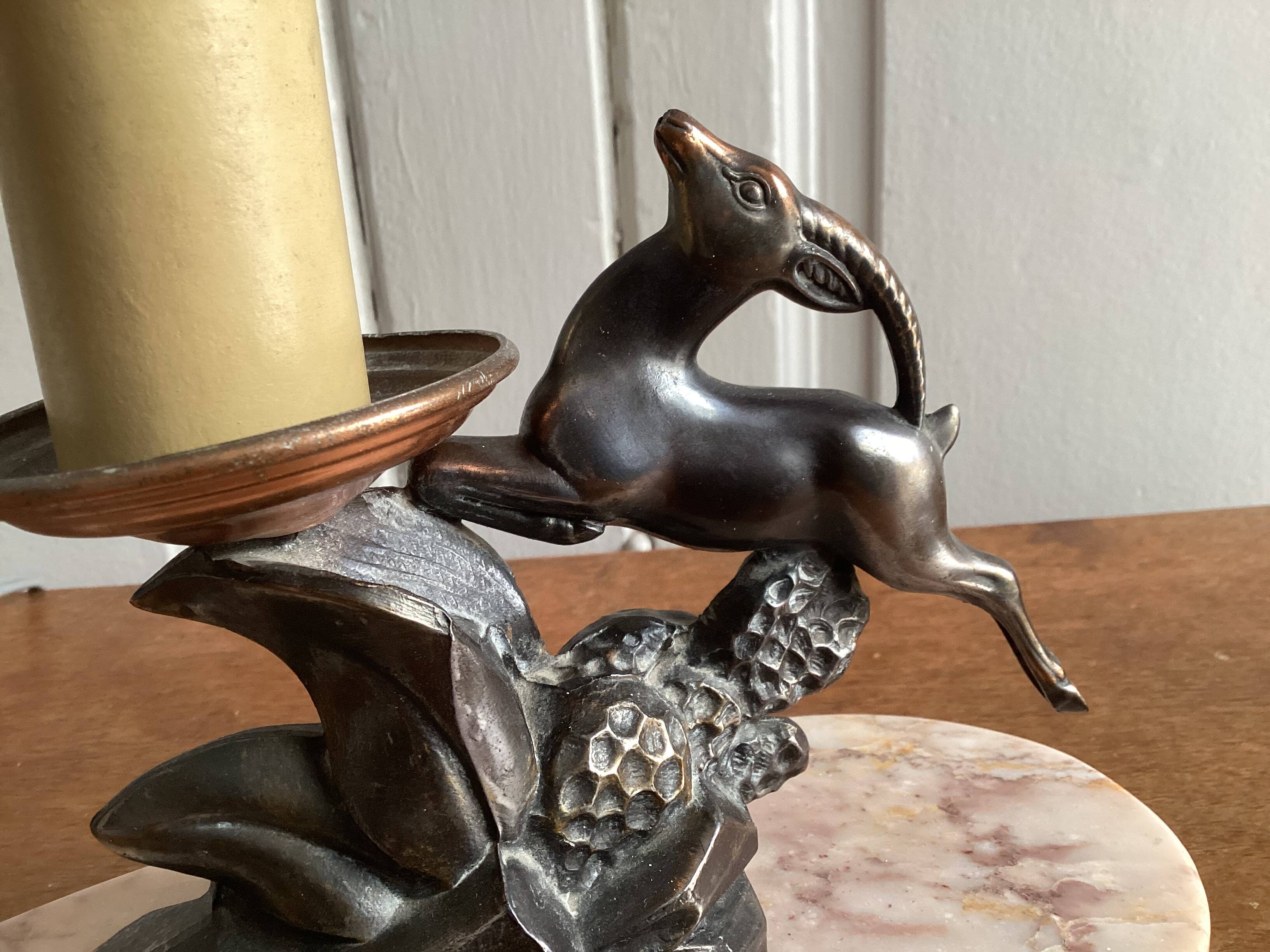 Antique bedside lamp night light by Jacques Limousin