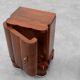 Pair of Art Deco Nightstands in Walnut, Italy 1920s