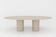 Table à manger texturée “Ellipsis” en plâtre fait main – forme ovale 260