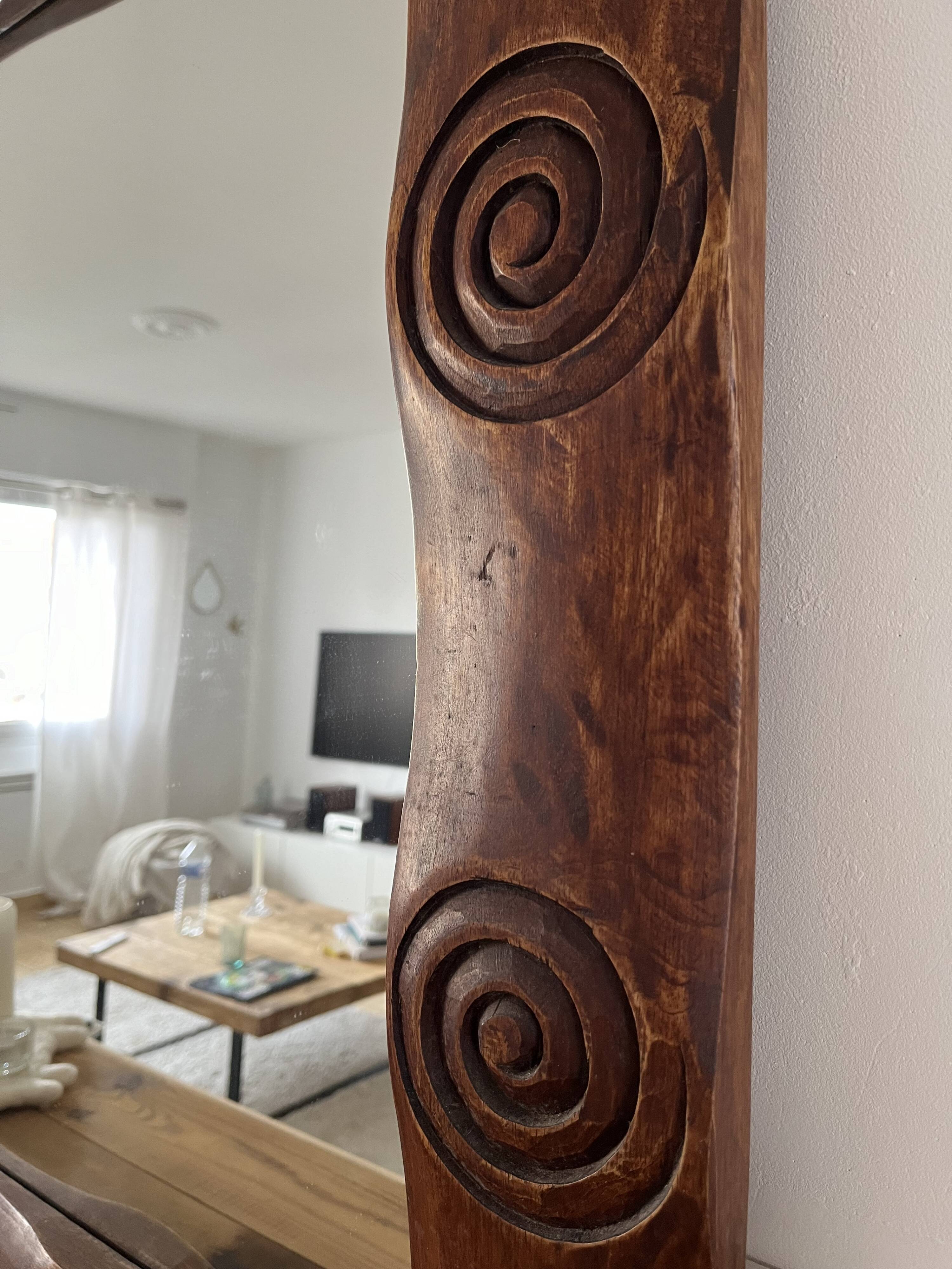 Miroir ethnique en bois
