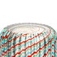 Ribbed Murano glass vase with half filigree decoration