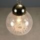 Vintage chrome metal suspension, Italian design from the 1970s.