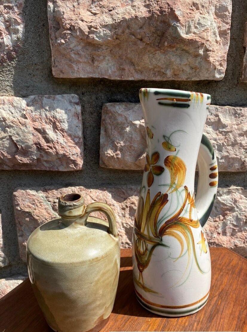 Vintage hand-painted ceramic vase