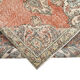 Turkish hand-knotted distressed 1970s beige carpet 178 cm x 305 cm