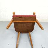 Vintage red bridge chair