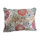 Decorative pillow case in linen and cotton  with suzani prints