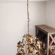 Chandelier hand-forged Hollywood Regency rose leaf decorations
