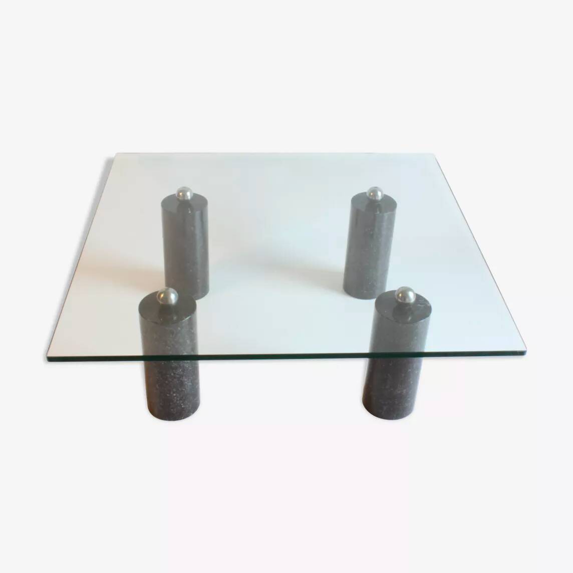 1980s marble and glass coffee table