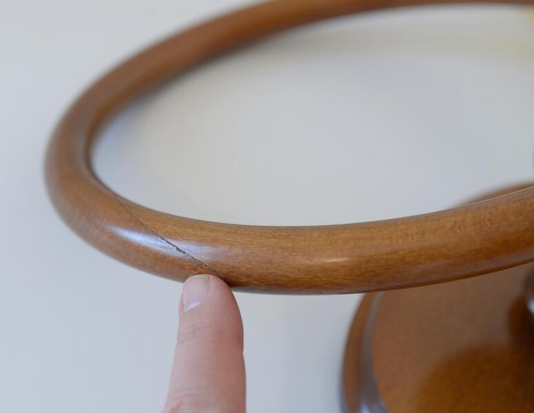 Large vintage wooden bathroom set / mirror with shelf / towel rack