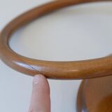 Large vintage wooden bathroom set / mirror with shelf / towel rack