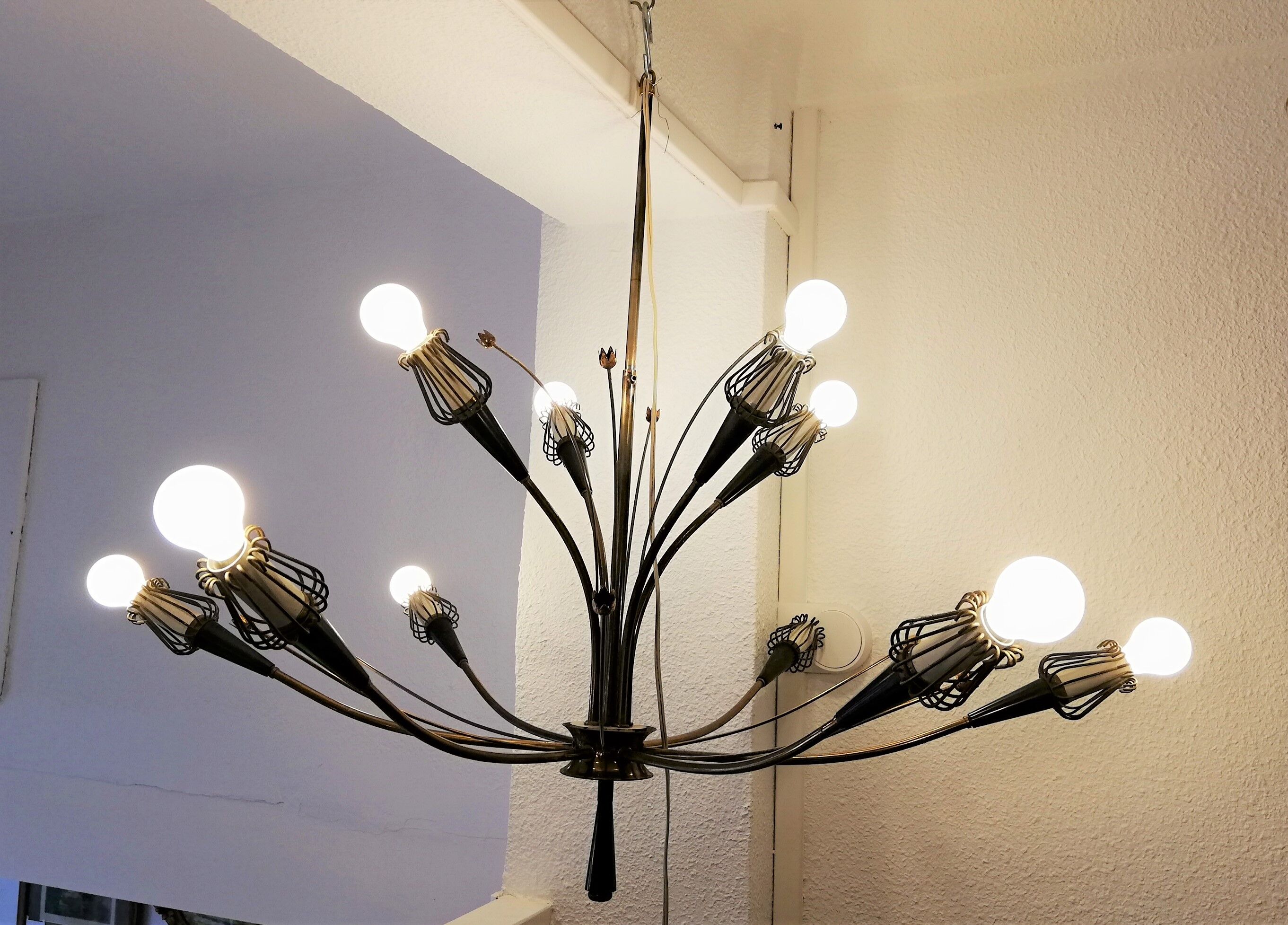 Chandelier 10 fires Lunel Collection Lily of the valley around 1950