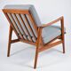 Fauteuil scandinave original Stefan, entièrement restauré, icône des années 1960, pied de poule