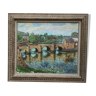 Saint-Gustan Bridge in Auray - Oil on canvas
