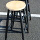 Paire de tabourets bois style scandinave 735mm