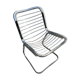 Vintage Italian design chrome metal chair from the 70s