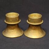 2 brass tealight candle holders