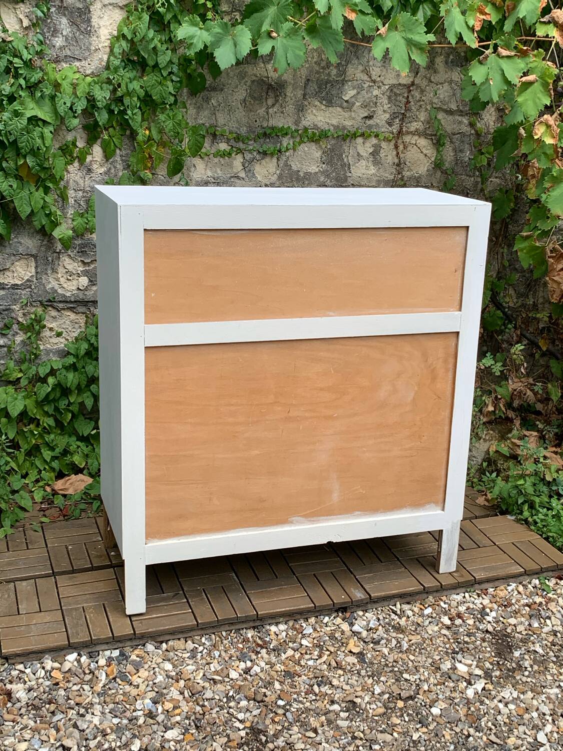 Vintage 1950s compass foot chest of drawers