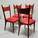 4 scandinavian vintage chairs