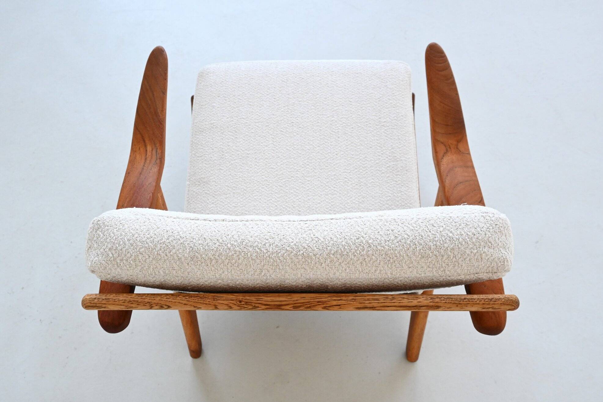 Fauteuil lounge H. Brockmann Petersen en chêne Komfort Danemark 1960