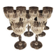 9 stemmed glasses