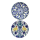 Pair of decorative ceramic plates from Nabeul, 1960s-1970s.