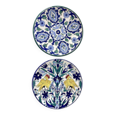 Paire d'assiettes décoratives en céramique de Nabeul, années 1960-1970