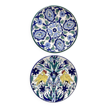 Paire d'assiettes décoratives en céramique de Nabeul, années 1960-1970