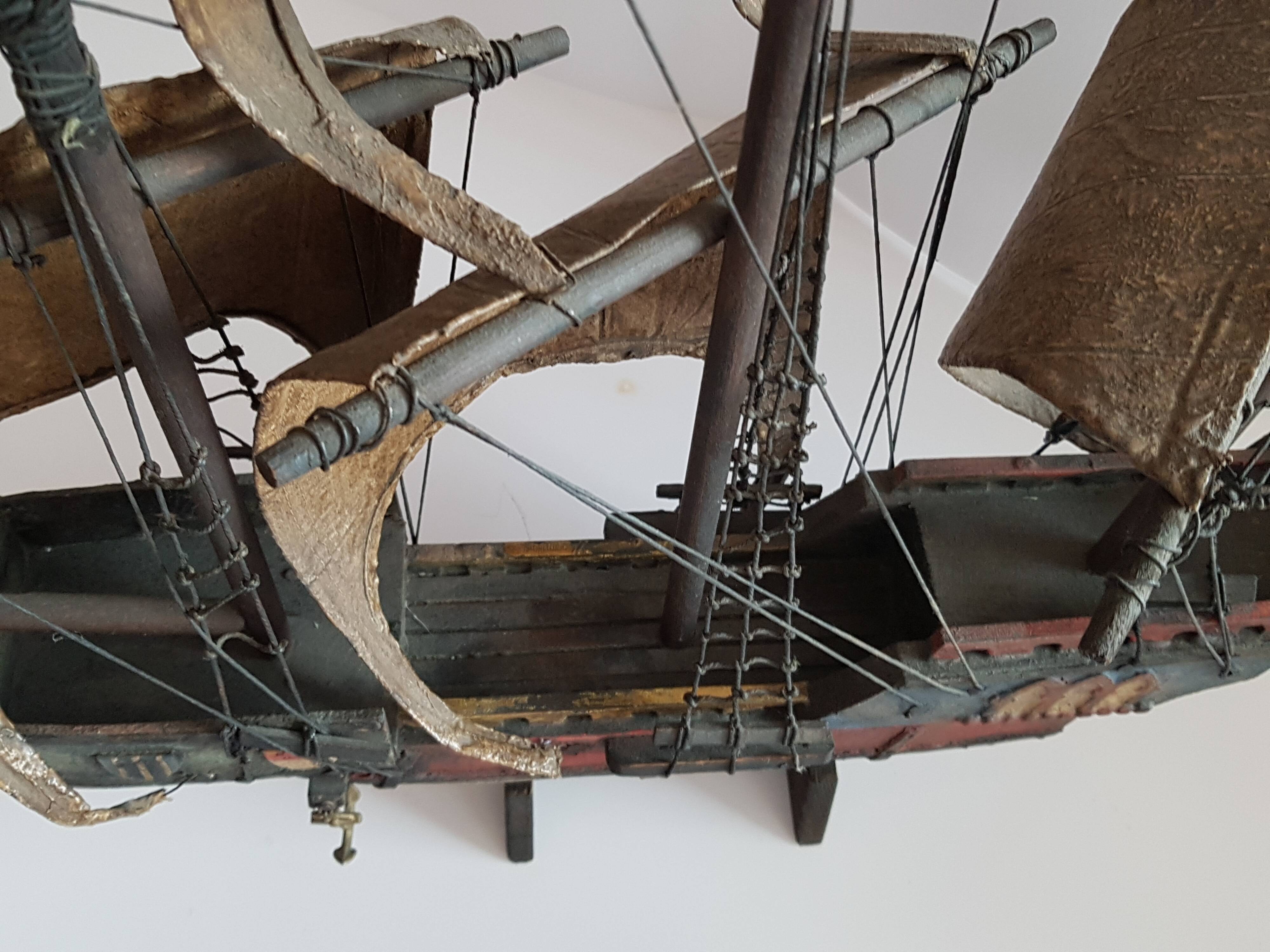Model boat late 19th