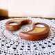 Double tealight candle holder YIN -YANG terracotta handmade decor Indonesia