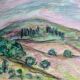 Oil pastel, notebook of a traveler in Tuscany 12, 31 x 24 cm