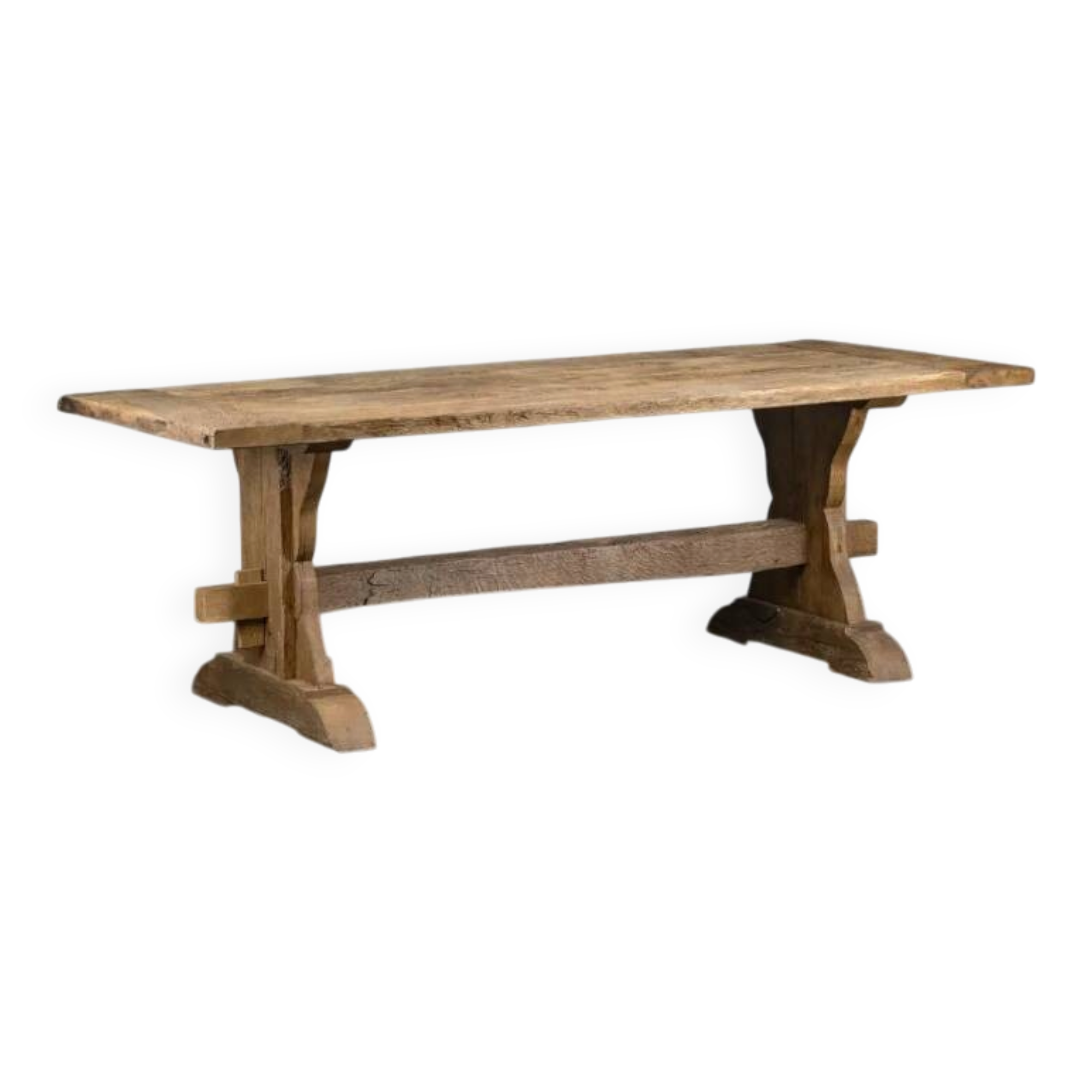 222x90 Rustic Solid Oak Dining Table I Handmade from Reclaimed Oak