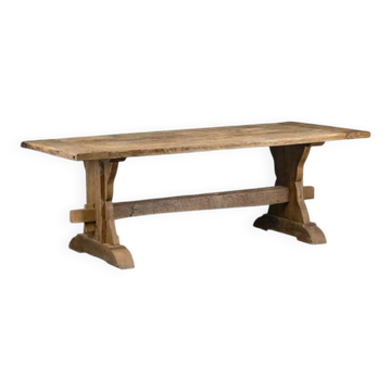 222x90 Rustic Solid Oak Dining Table I Handmade from Reclaimed Oak