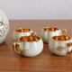 Service à digestif et tasses en porcelaine de Limoges Lucien Michelaud vintage