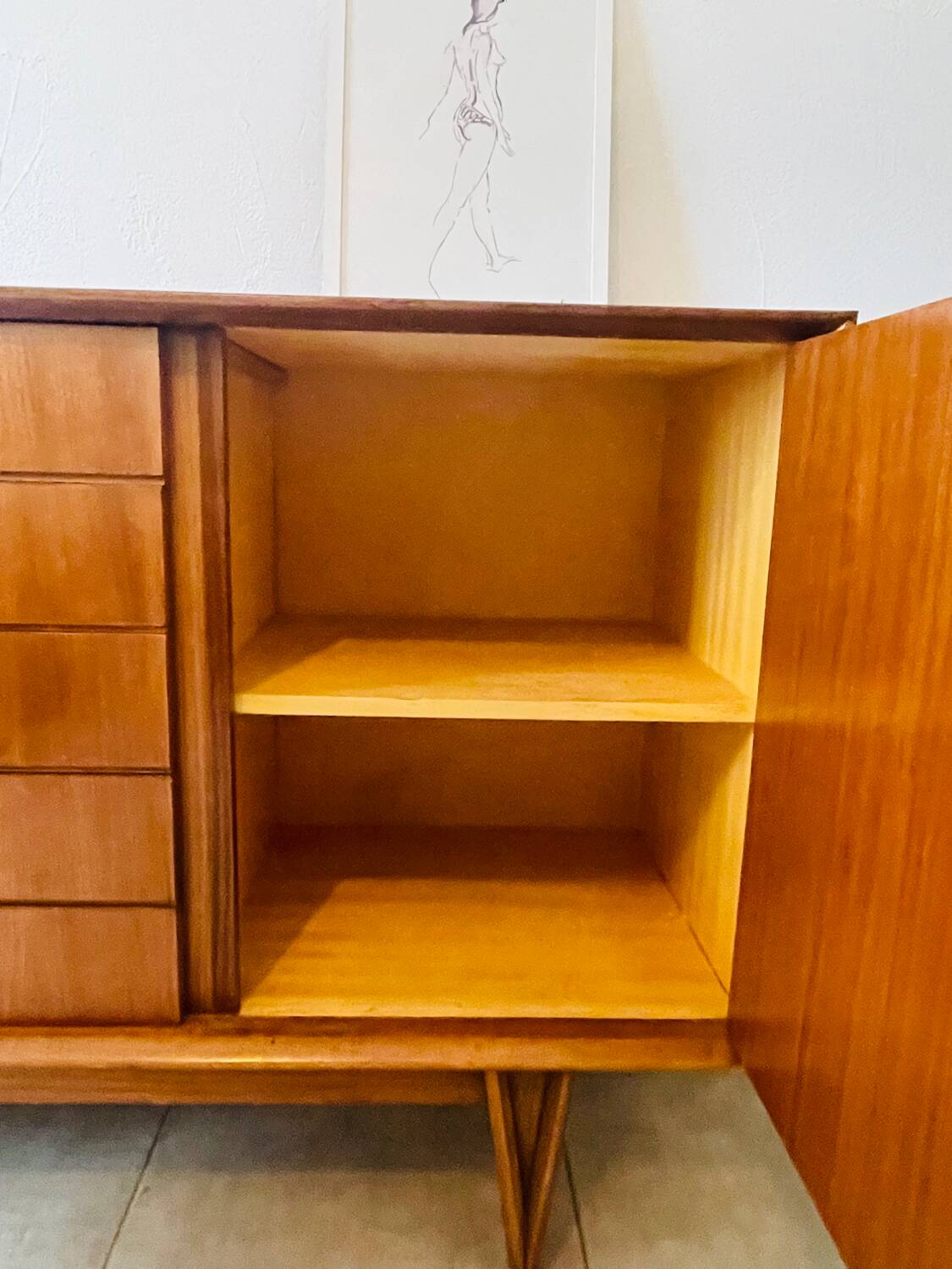 Vintage sideboard from 1962, signed