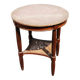 Old art deco style pedestal table with pink marble top